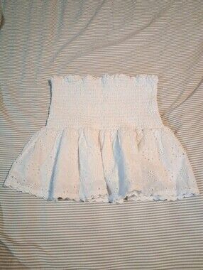 NWOT Women's Smocked Ruffle Eyelet Skirt